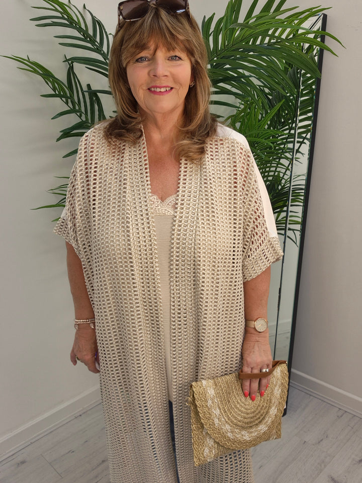 Ibiza Gold Metallic Crochet Kaftan - (choose your Design)