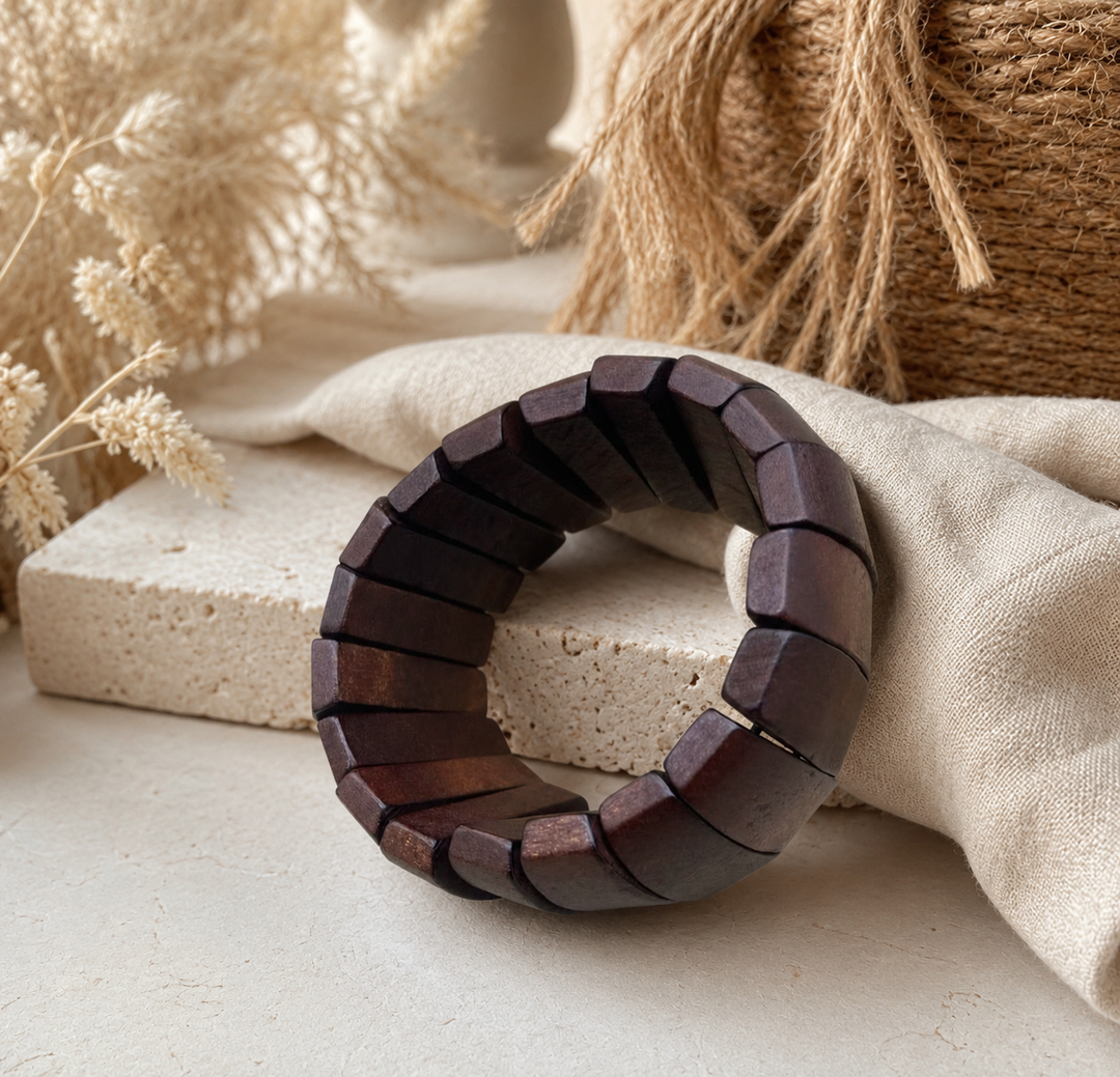 Chunky Bracelet (Stretchy) - Chocolate