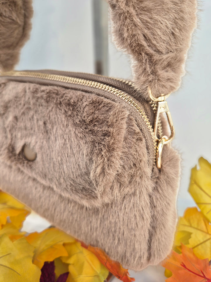 Oslo Faux Fur Bag - Chocolate