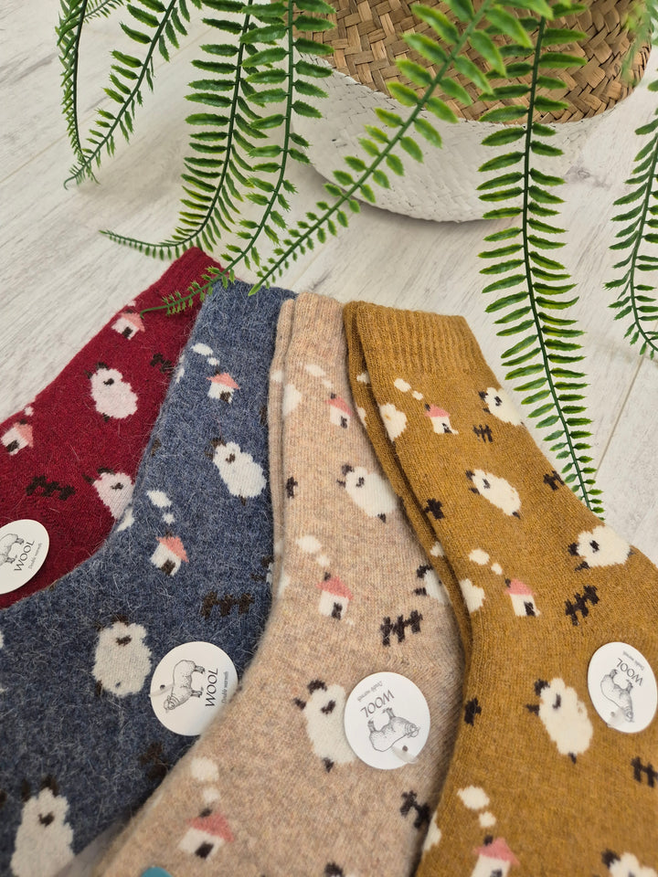 Cosy Soft Socks - Sheep (choose your Colour)