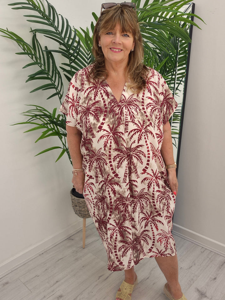 Palm Midi Dress - (choose your Colour) - (Oversized)