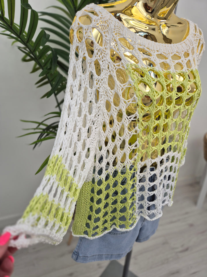 Elizabeth Crochet Top - Lime