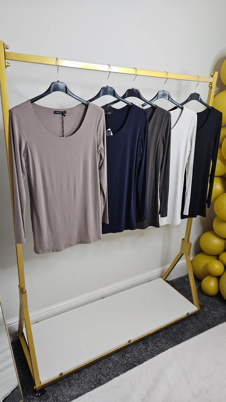 Double Layered Long Sleeve Tops - (choose your Colour) - One Size
