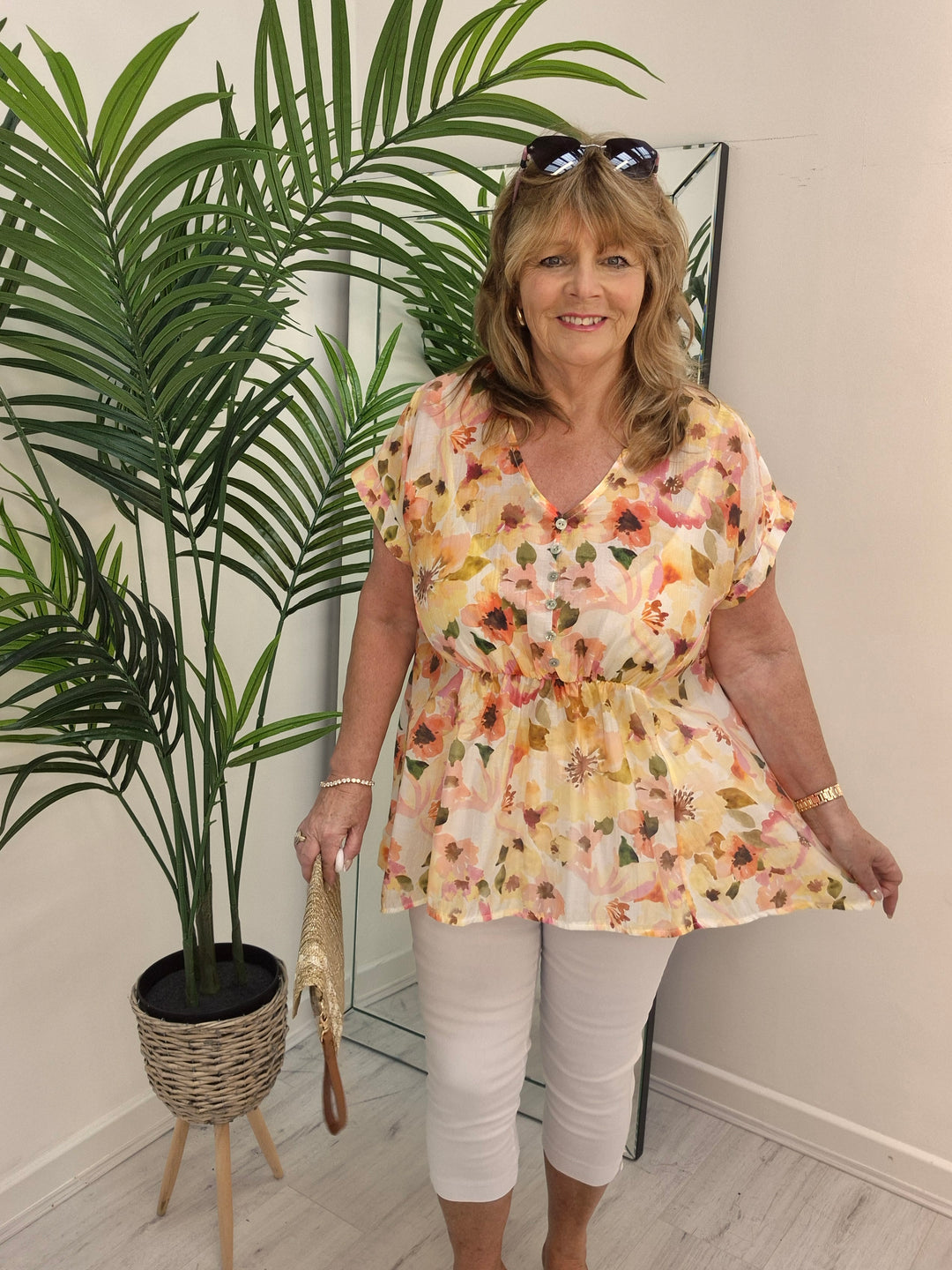 Floral Floaty Top - (choose your Colour)