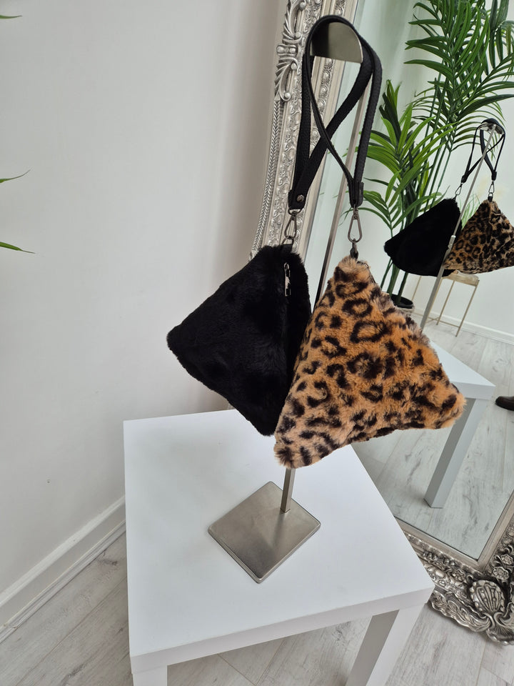 Oslo Fluffy Faux Fur Wristlet - (choose your Colour)