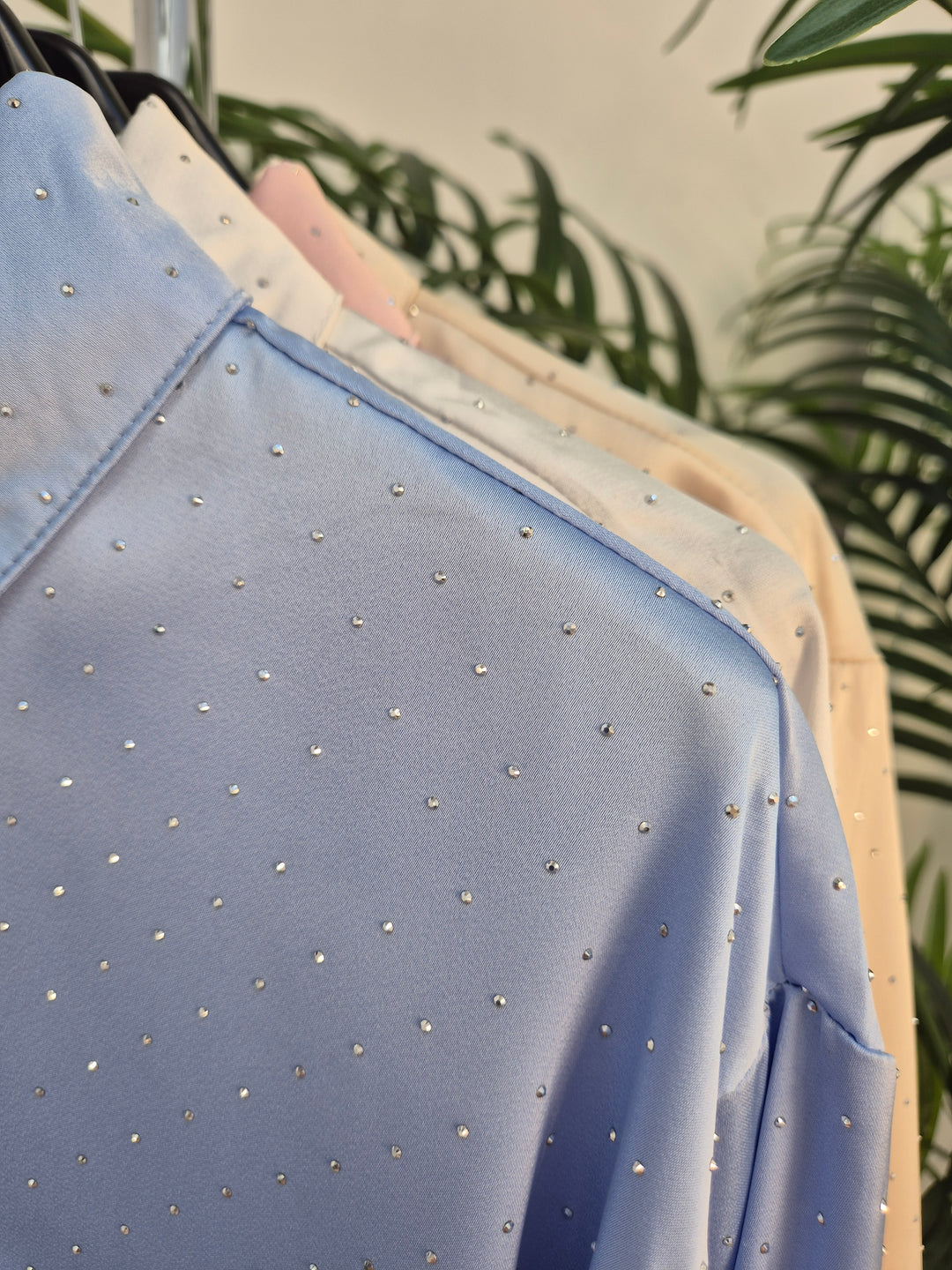 Candice Diamante Sparkly Blouse - Pink (One Size/Curvy, fitting from Size 14/16 up to Size 18)