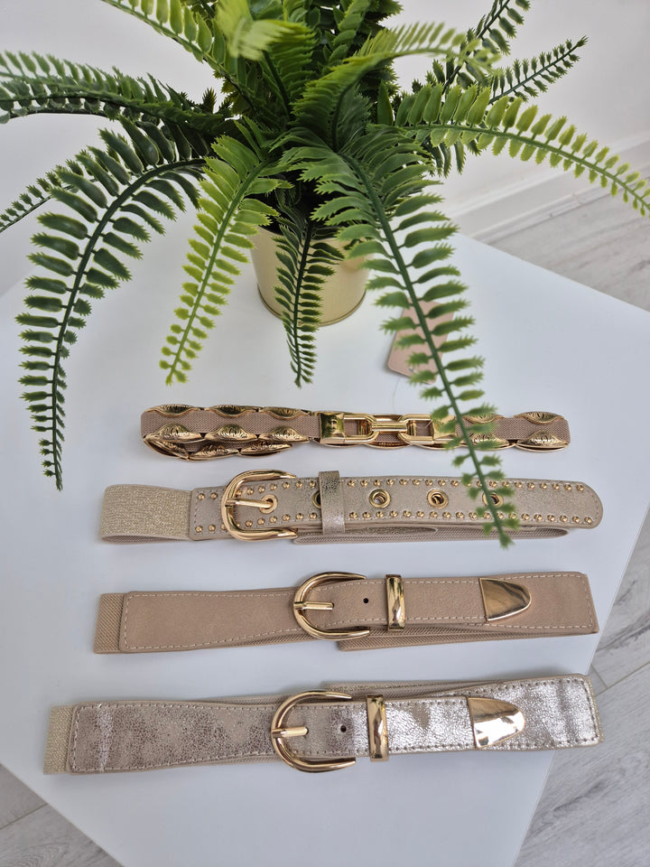 Stretchy Belt (Gold Tone) - (choose your Colour/Style)
