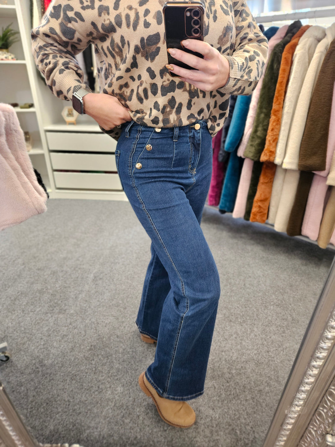 G Smack Wide Leg Jeans - Mid Denim - (choose your Size)