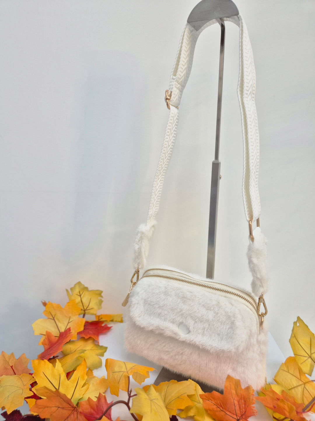 Oslo Faux Fur Bag - Winter White