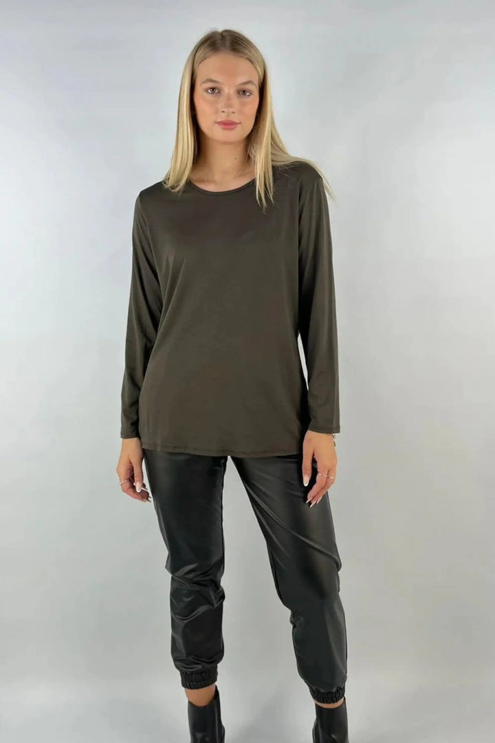 Vanessa Long Sleeve Top - (choose your Colour) - One Size/Curvy - from Size 14 to Size 18/20