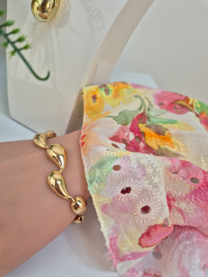 Teardrop Bracelet - Gold Tone