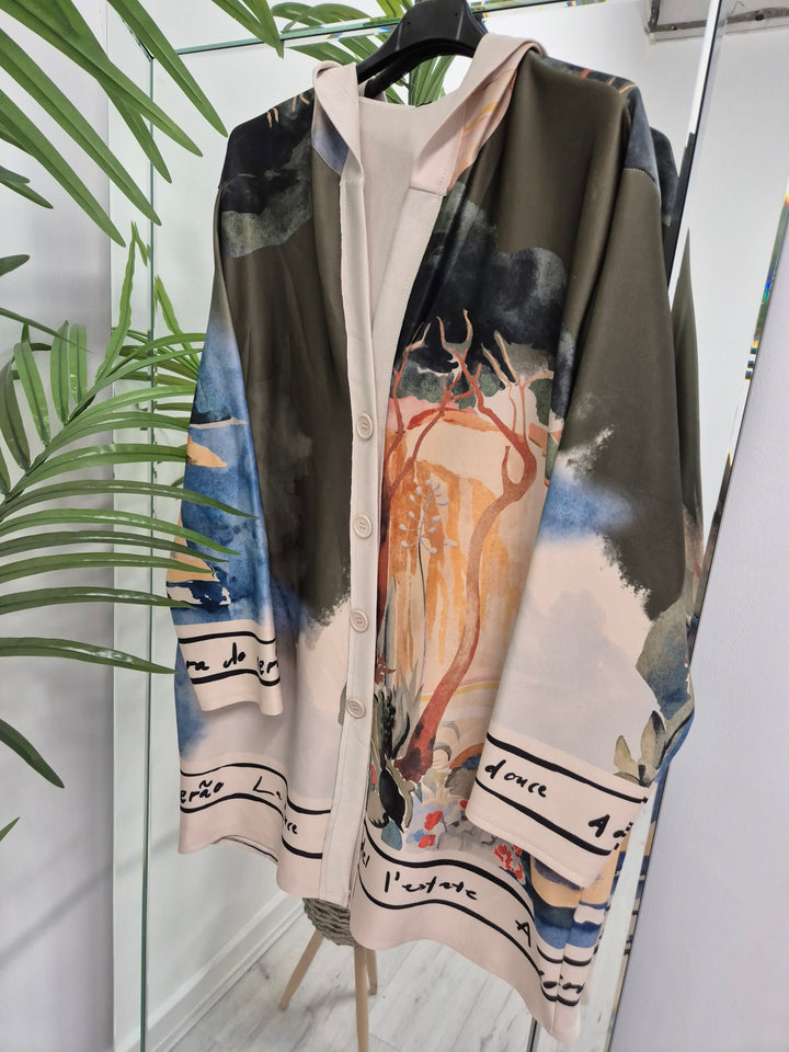 Amalfi Hoodie Cardigan - (choose your Colour) - Loose Fit