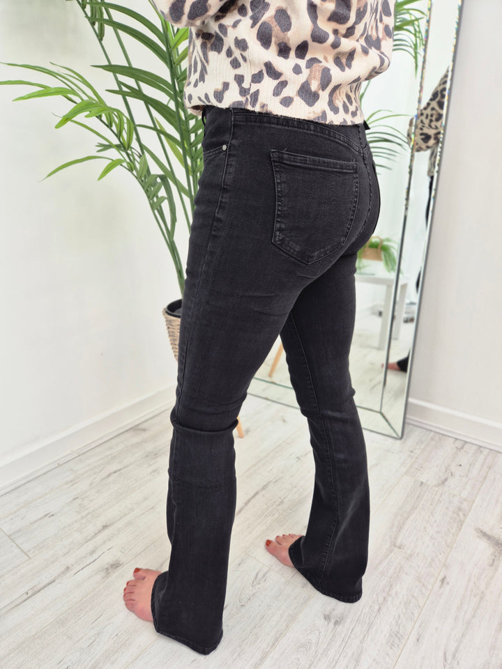 Estee Flare Jeans - Black (Sizes, 6, 8 & 10 only)