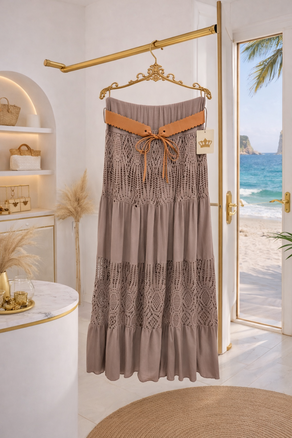 Ibiza Boho Maxi Skirt - (One Size, fits from Size 12/14 up to Size 18) - (choose your Colour)