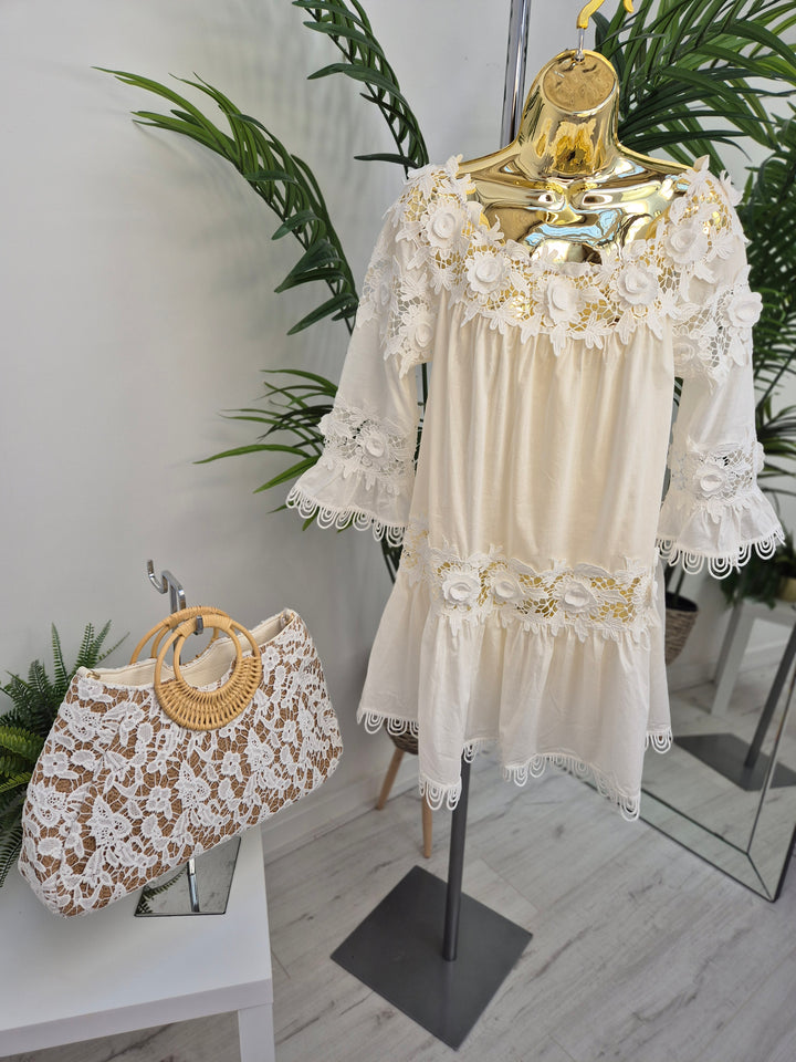 Santorini Bardot Top - White