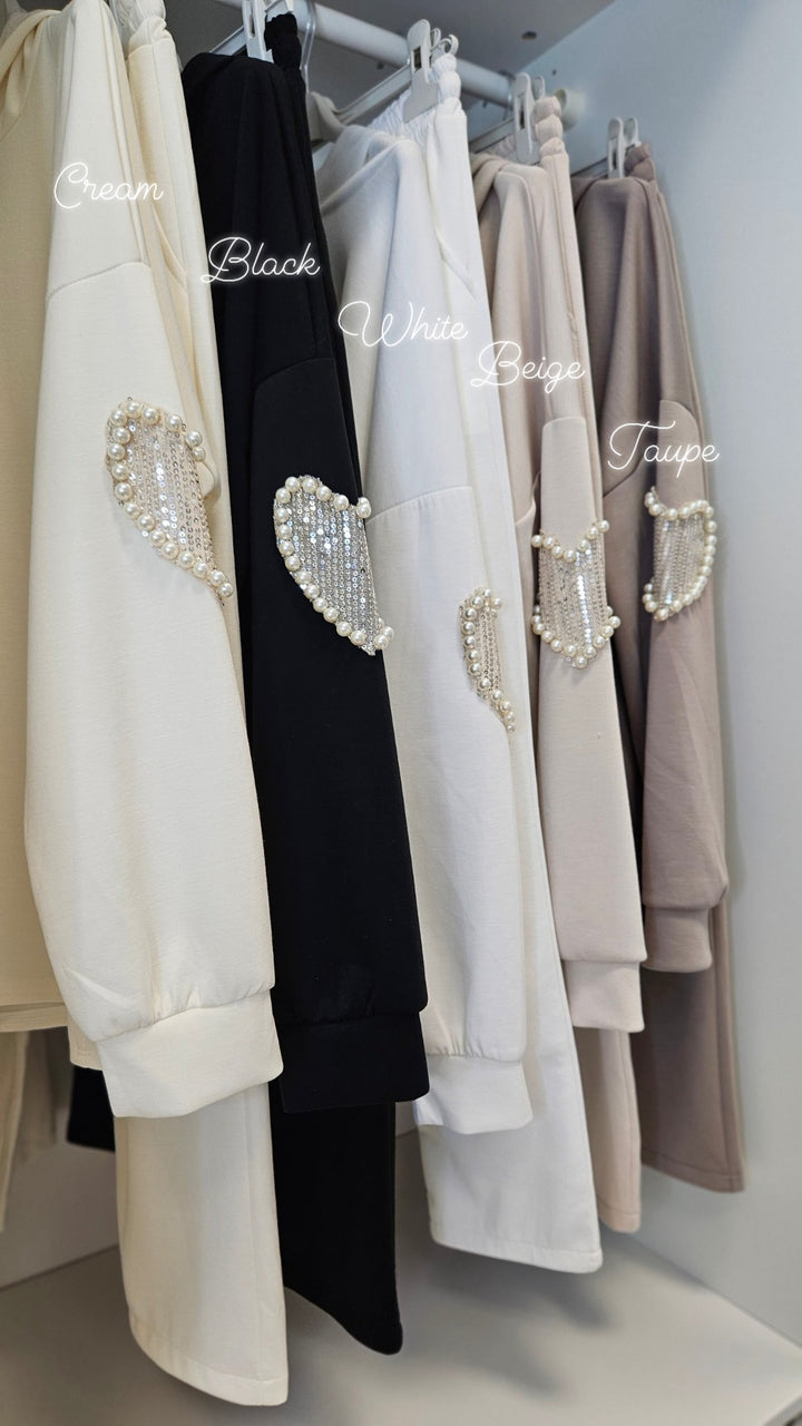 Anna Sparkly Heart Lounge Suit (2 Piece) - (choose your Colour)