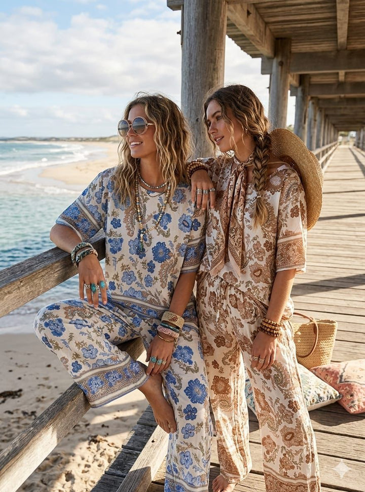 Floral Co-ord Two Piece Set - (choose your Colour & Size)