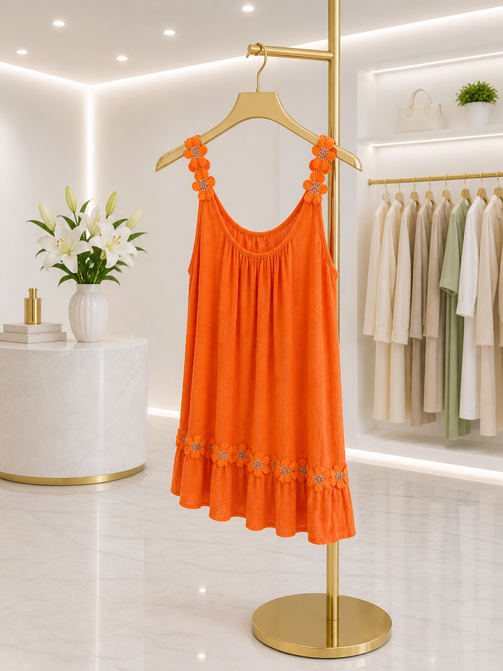 Daisy Cotton Top - (One Size/Curvy - fits from Size 14 up to Size 18) - (choose your Colour)