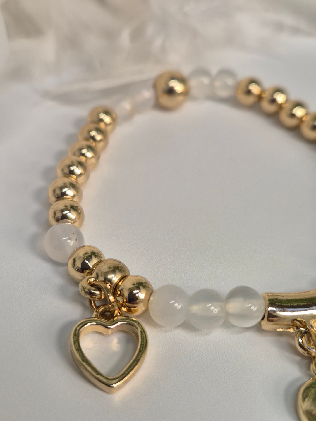 Stacking Bracelets - Hearts (Gold Tone)