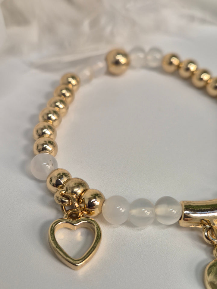 Stacking Bracelets - Hearts (Gold Tone)