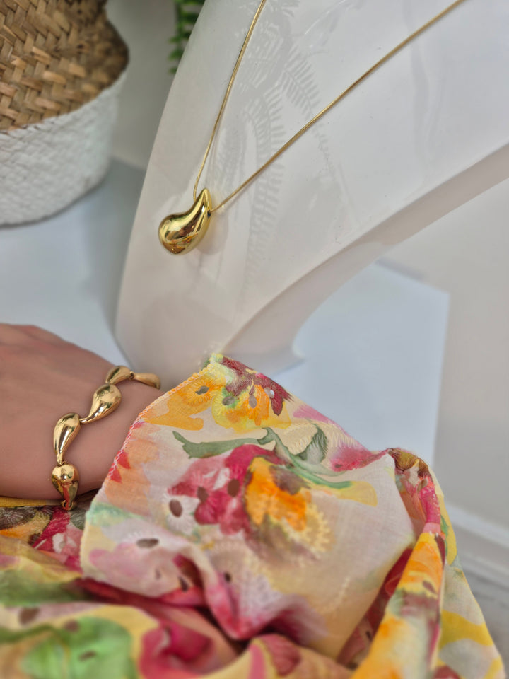 Teardrop Bracelet - Gold Tone