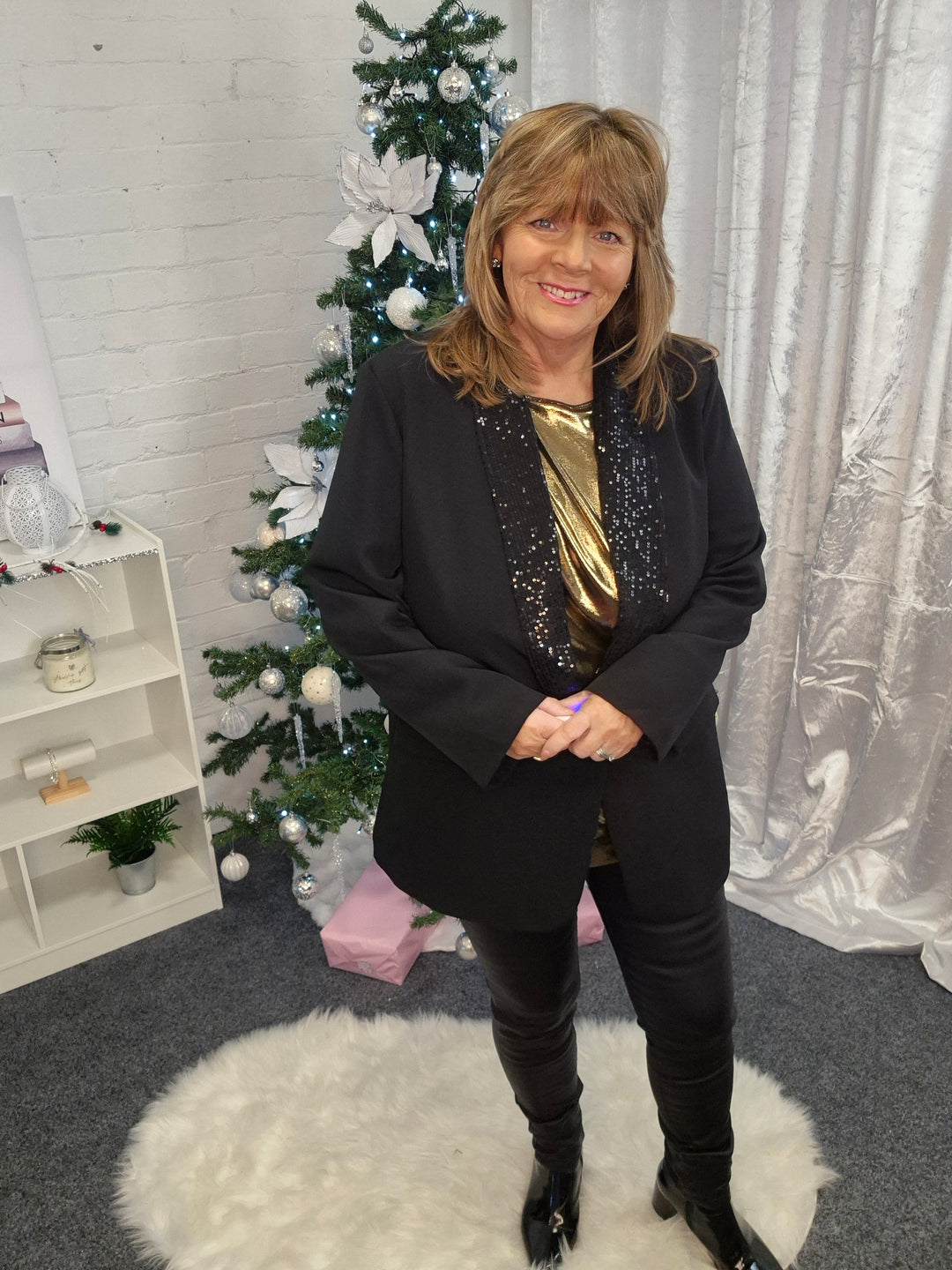 Ritz Sequin Blazer (Curvy) - (choose your Colour)