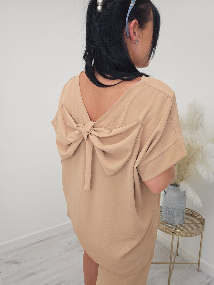 Bonita Bow Top & Shorts Two Piece Co-ord Set (choose your Colour)