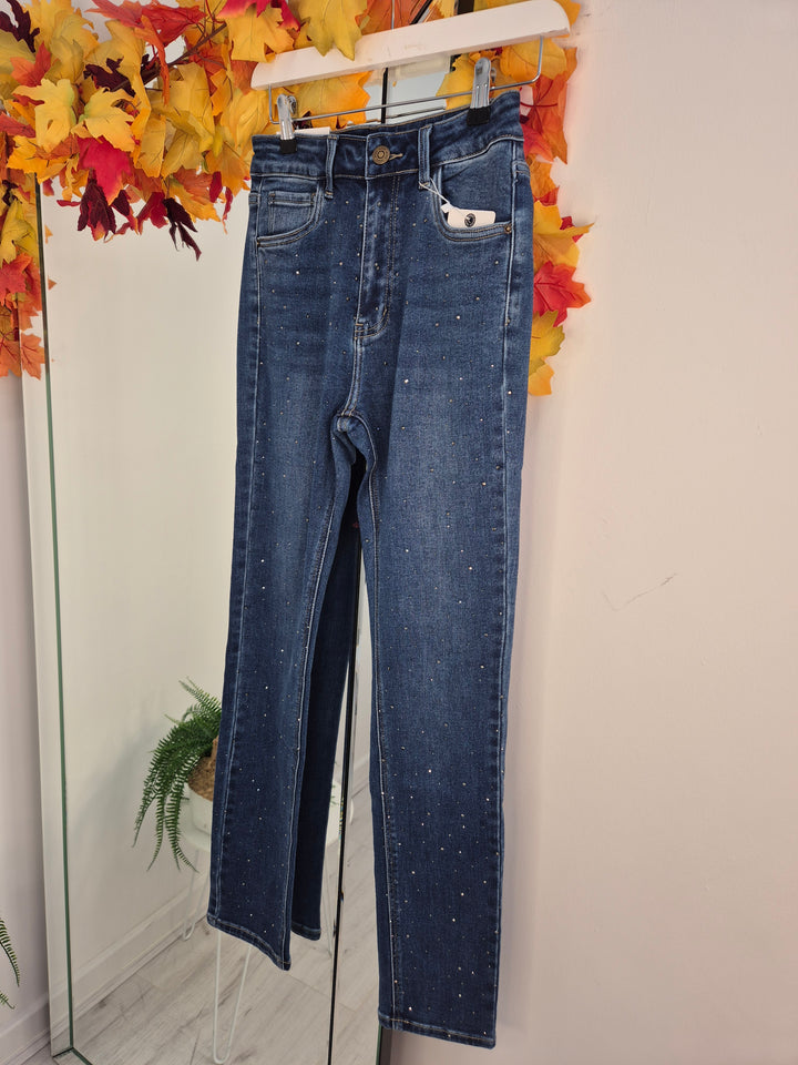 Glimmer Sparkly Slim Leg Jeans - (choose your Size)