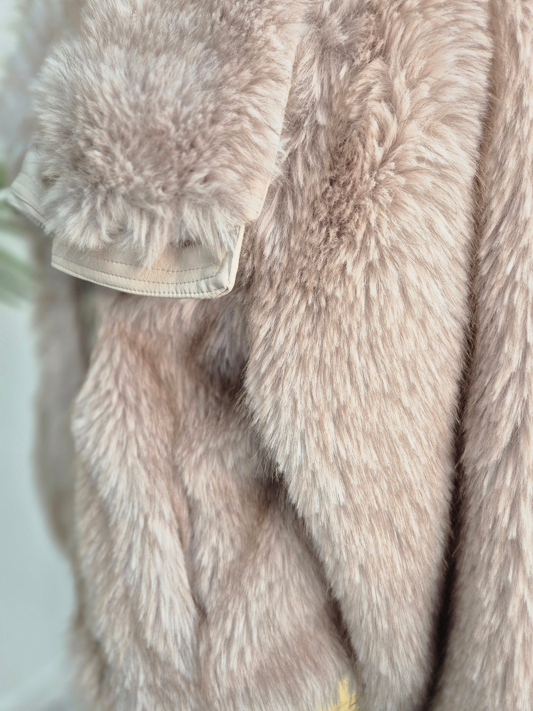 Oslo Faux Fur Jacket with Shawl Collar & Zip (One Size - fits from 10/12 up to Size 16) - Creamy Beige