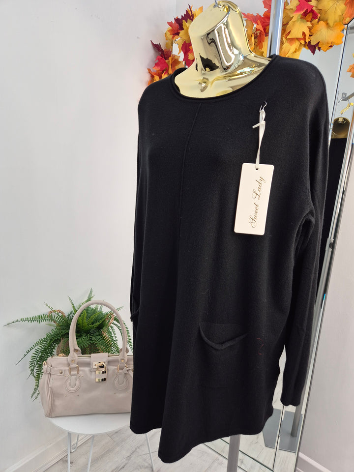 Josie Pocketed Jumper (choose your Colour) - (One Size/Curvy, fits from Size 14 up to Size 18/20)