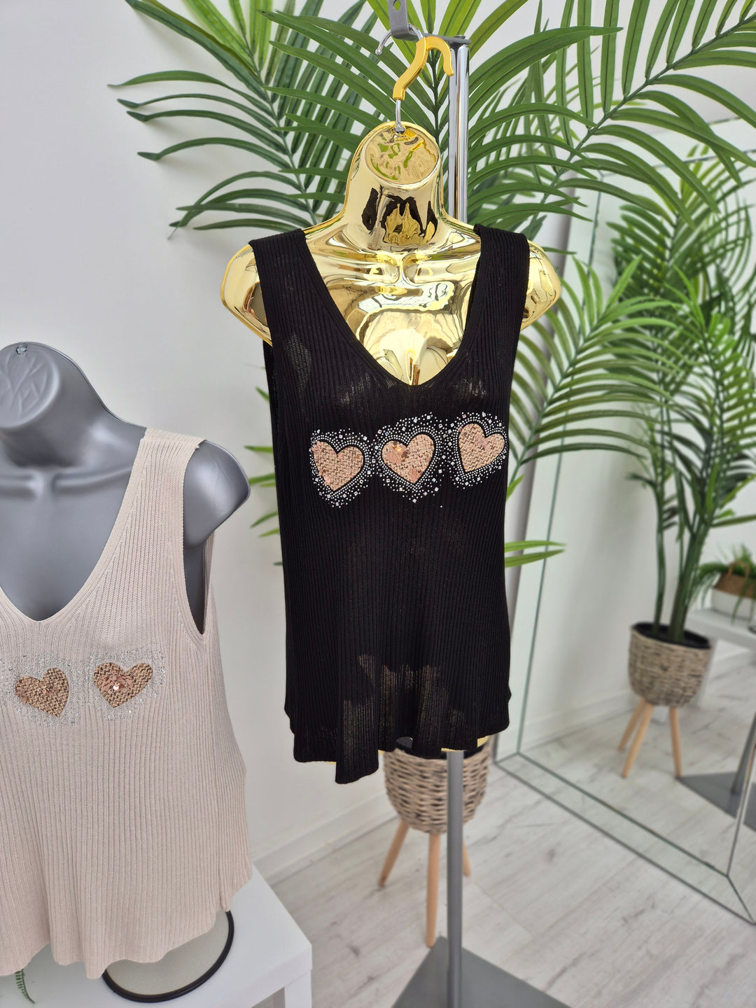 Hannah Heart Vest Top - (choose your Colour)
