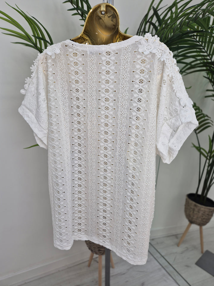Florence Lace Top - (choose your Colour) (Oversized)