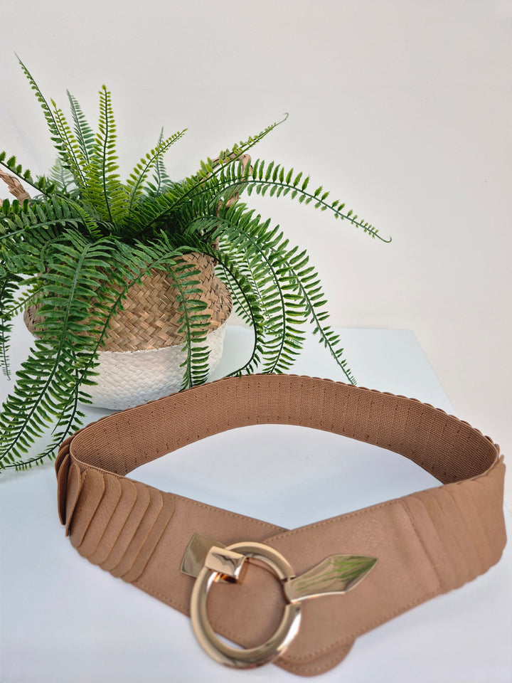 Stretchy Belt with Large Buckle - (choose your Colour) (One Size up to Size 18)