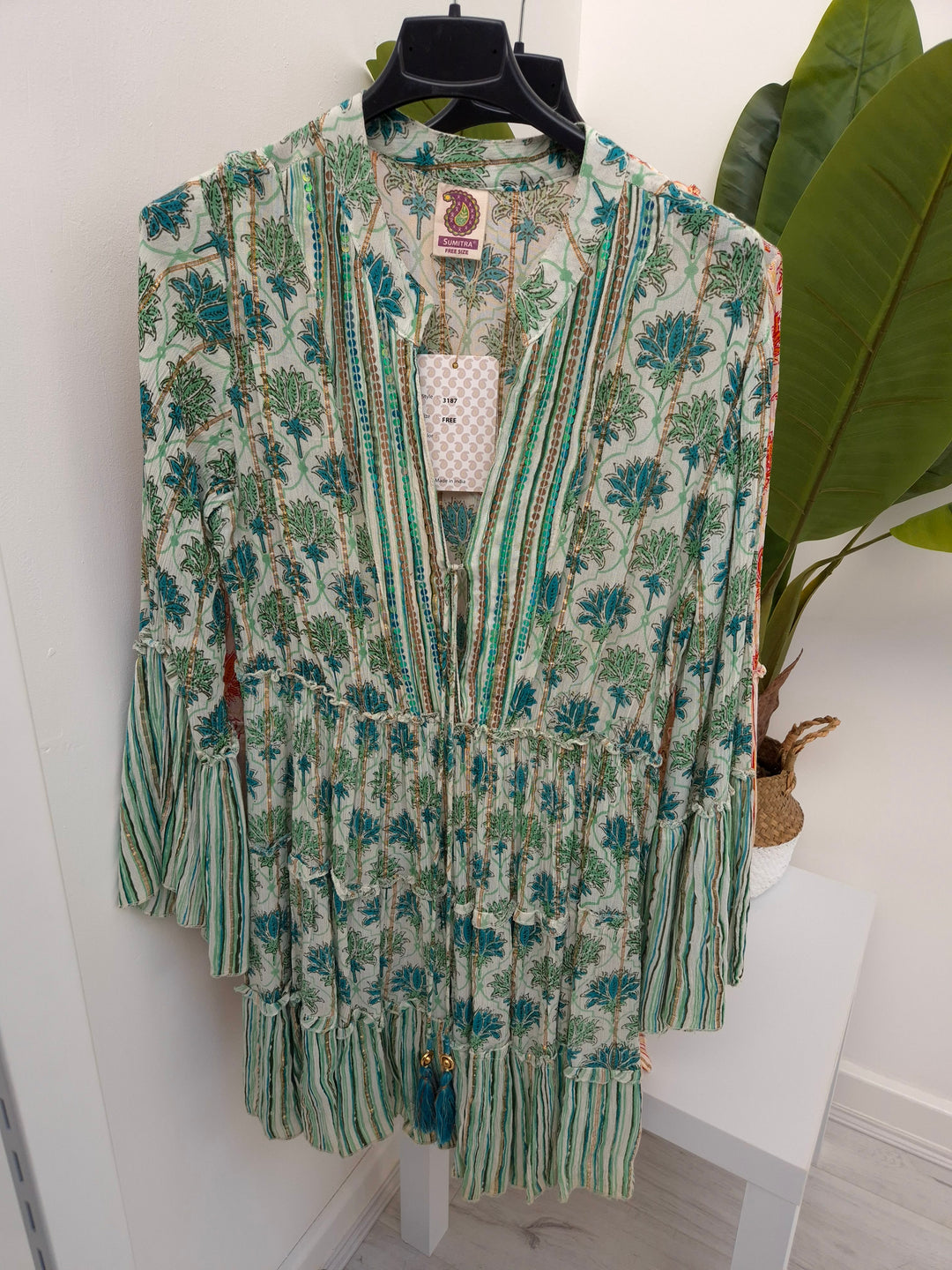 Boho Floral Dress with Gold Metallic - (choose your Colour) (Petite Size)