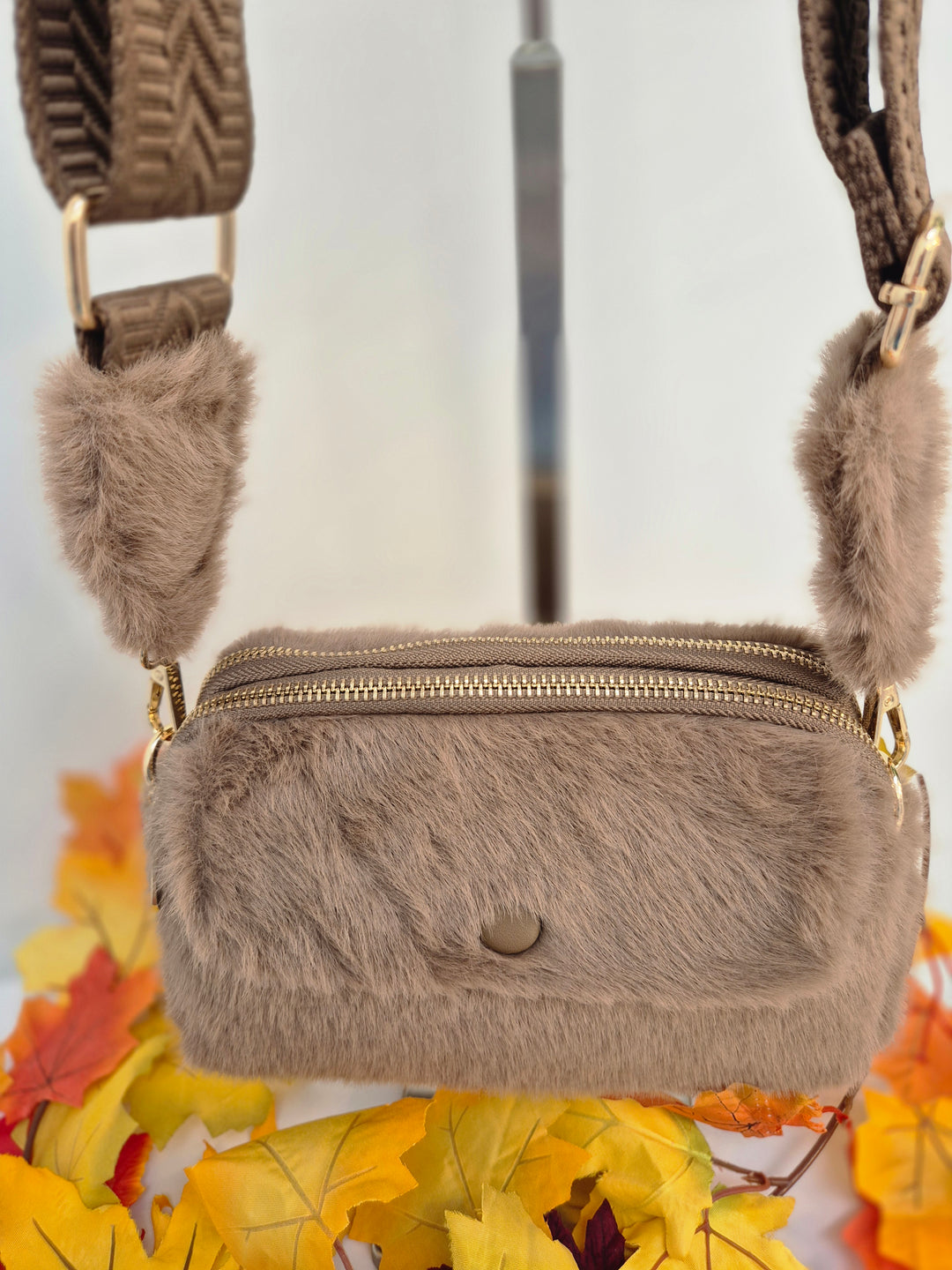 Oslo Faux Fur Bag - Chocolate