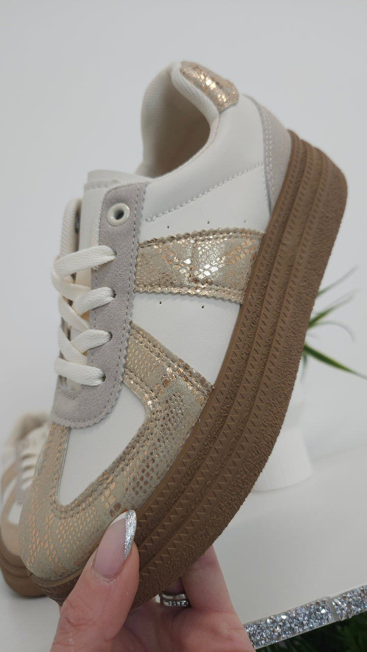 Linzi Gold Trainers (choose your Size)