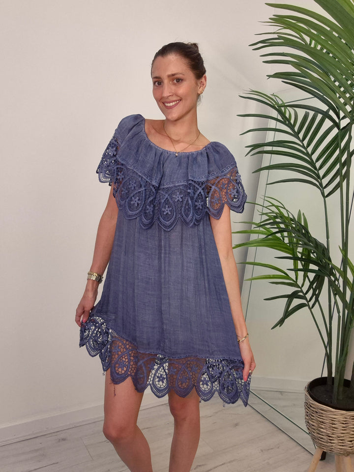 Florence Bardot Beach Dress (choose your Colour)