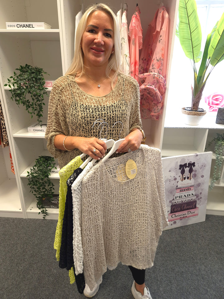 Poppy Popcorn Top - (choose your Colour) - Oversized