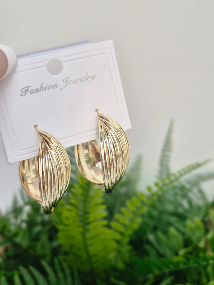 Hoop Earrings - Gold Tone (Pierced)