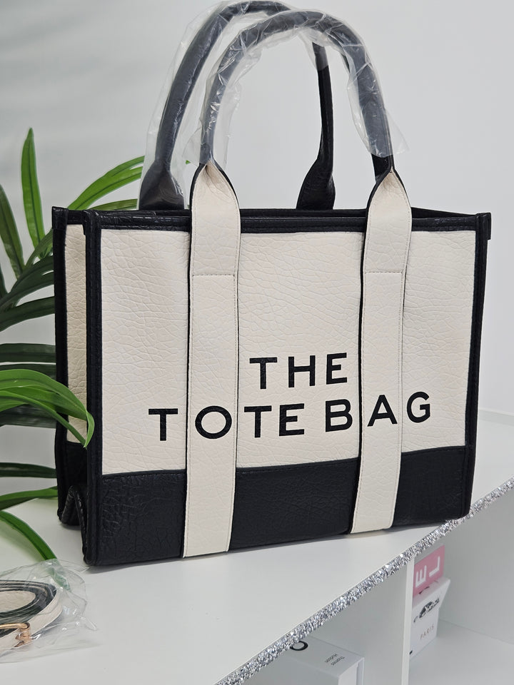 The Tote Bag - Cream/Black