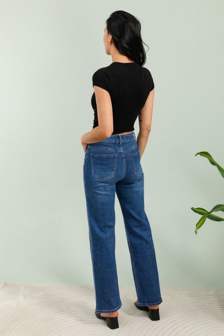 Dallas Diamante/Crystal Jeans - Stonewashed (choose your Size)