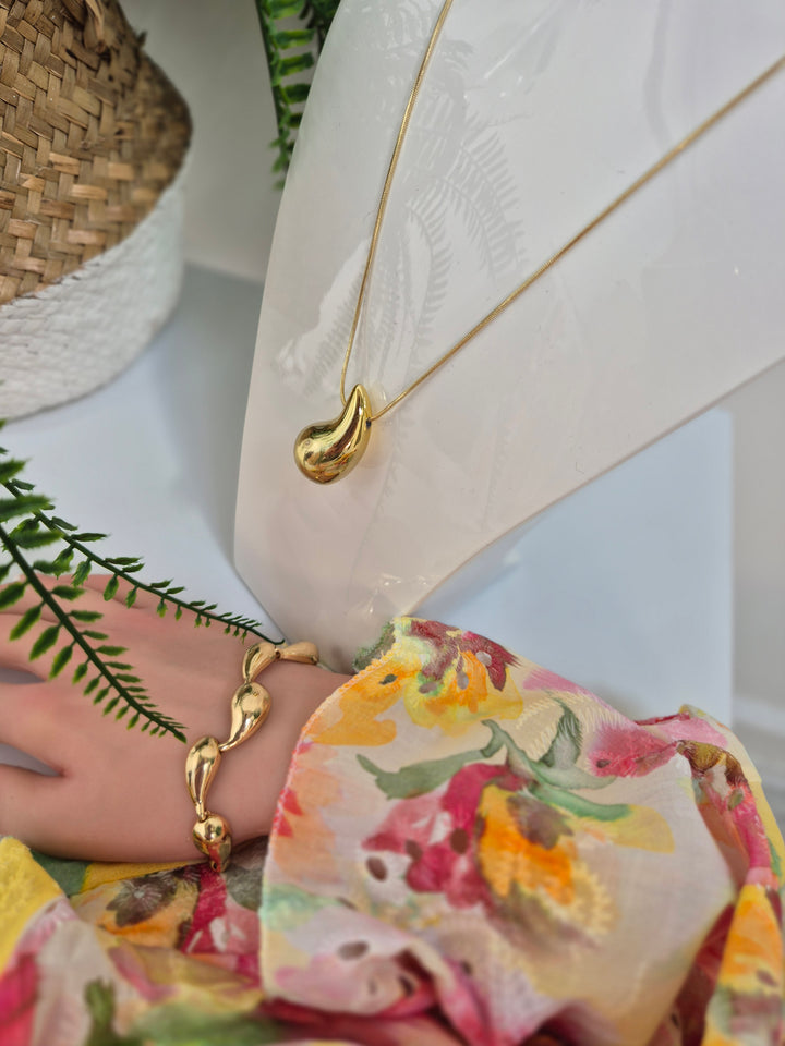 Teardrop Bracelet - Gold Tone