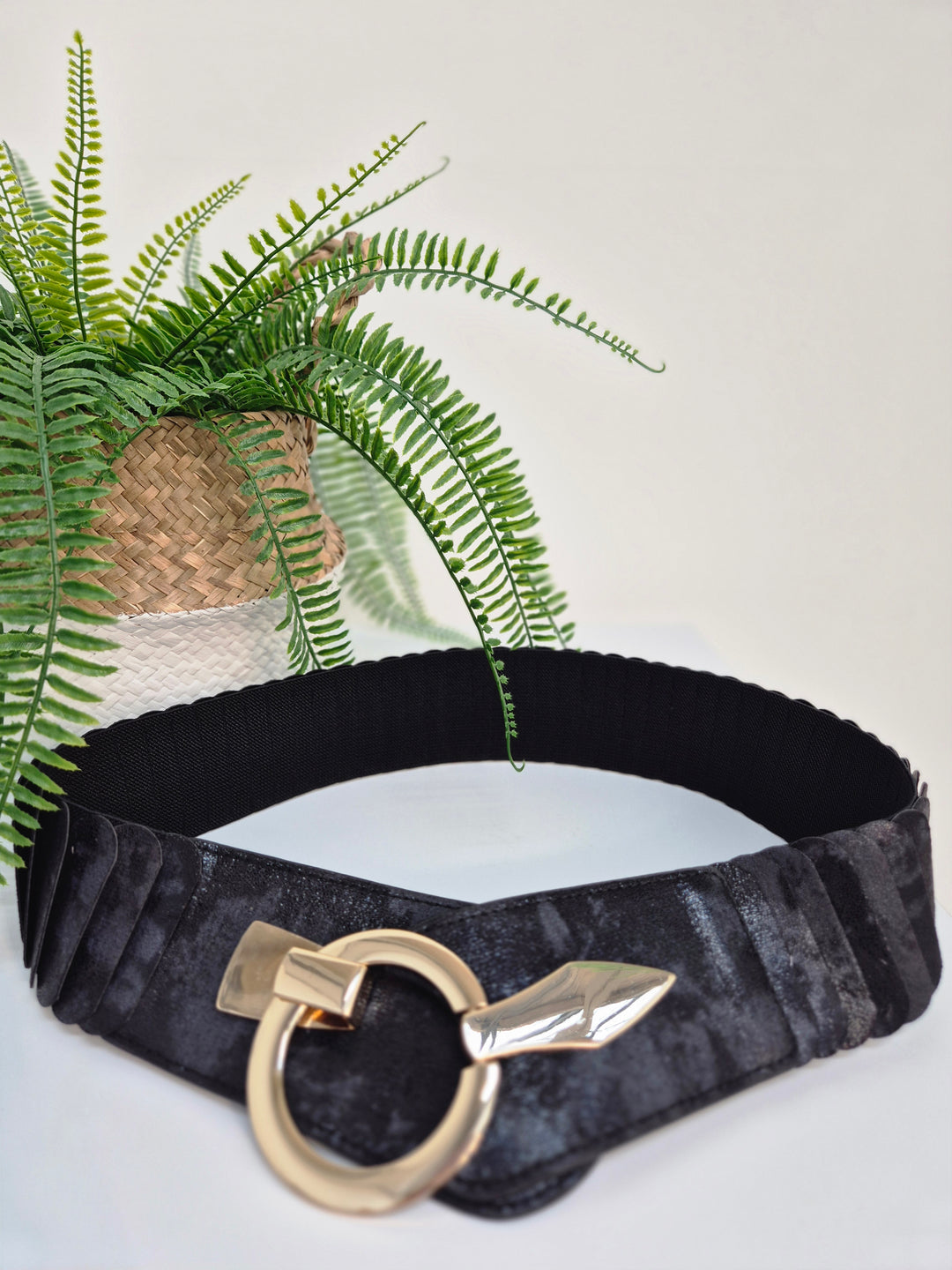 Stretchy Belt with Large Buckle - (choose your Colour) (One Size up to Size 18)