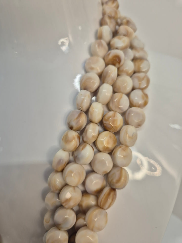 Ibiza Statement Beaded Necklace (4 Strands) - Gold Tone