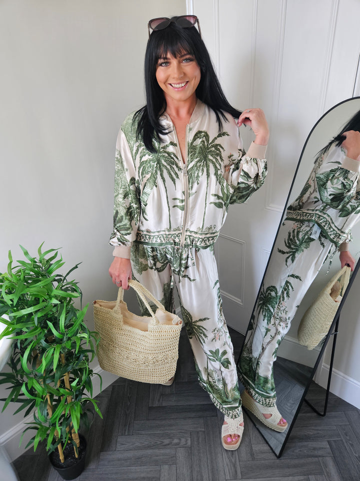Tropical Two Piece Co-ord Set (Trousers & Jacket) (choose your Colour)