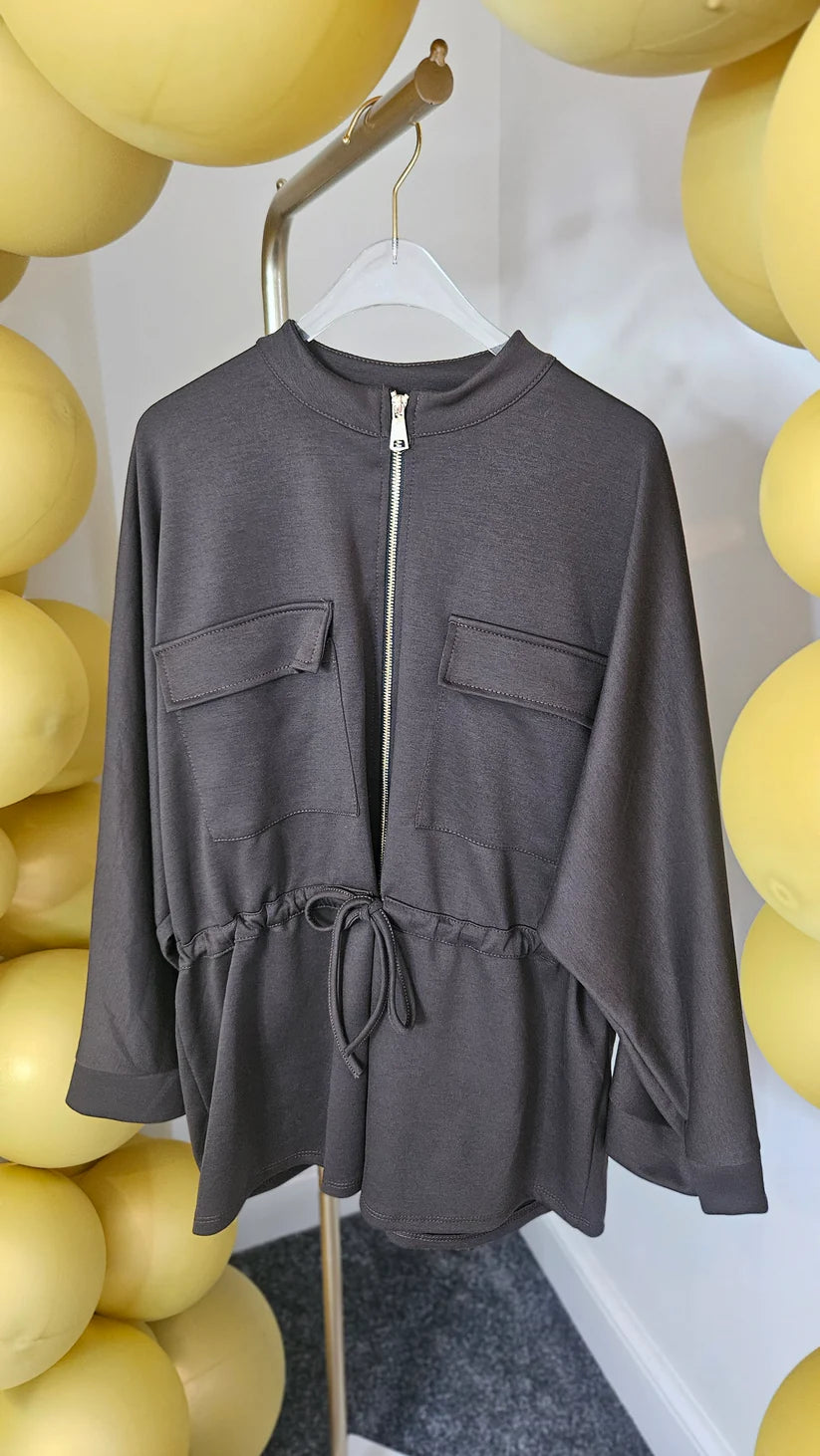 Sassy Drawstring Jacket - (choose your Colour) - One Size fits up to Size 18