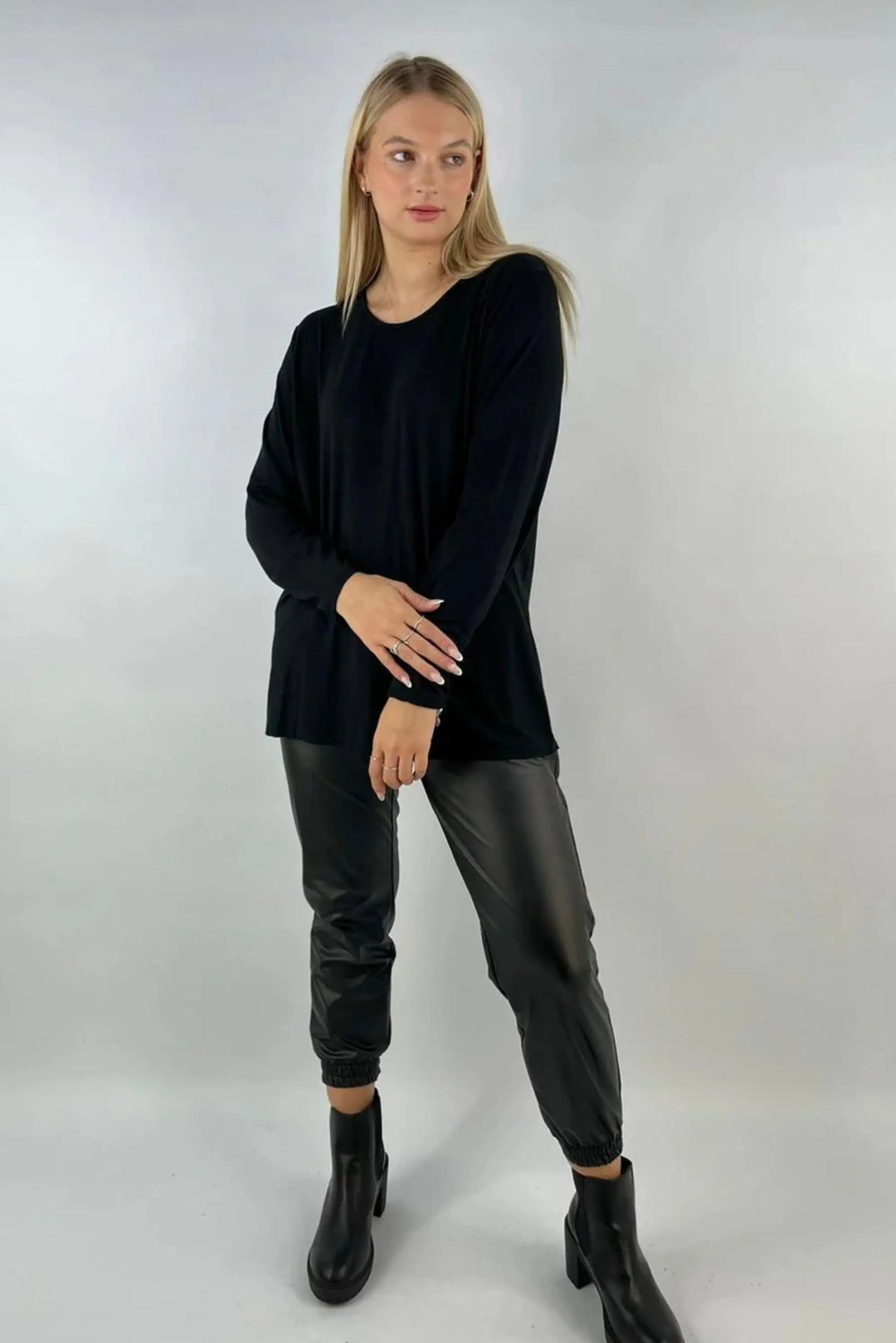 Vanessa Long Sleeve Top - (choose your Colour) - One Size/Curvy - from Size 14 to Size 18/20