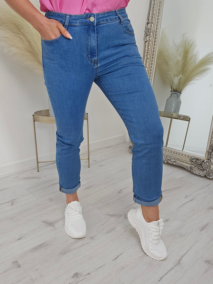 G Smack Turn Up Jeans - Mid Denim (All Sizes)