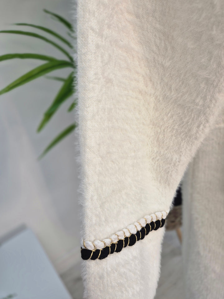 Coco Longline Jacket/Cardigan - Cream (One Size - fits from Size 10 up to Size 14/16)