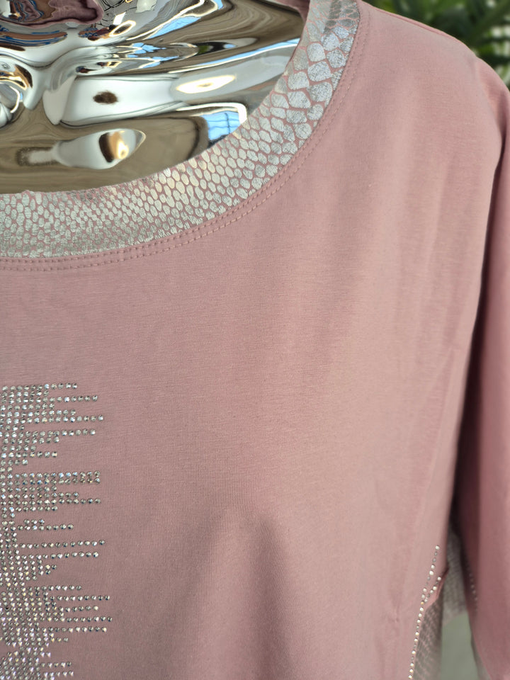 Crystal Tie Fronted Top - (choose your Colour) - Curvy)
